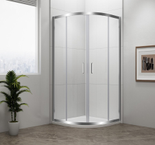 Polysan EASY čtvrtkruhová sprchová zástěna 900x900mm, L/R, čiré sklo EL2615
