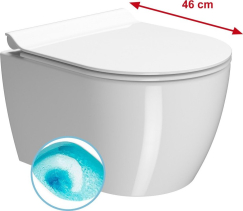 GSI PURA SHORT závěsná WC mísa, Swirlflush, 35x46cm, bílá ExtraGlaze 880211