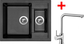 Granitový dřez Sinks CRYSTAL 615.1 Metalblack+ELKA CR615174ELCL