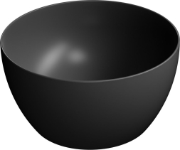 GSI PURA keramické umyvadlo na desku vysoké, průměr 42cm, černá mat 885226