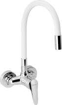 Novaservis Dřezová baterie s elastickým ramenem 100mm, bílá-chrom 94484,0B