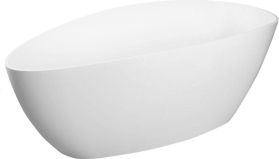 Gelco ELIPSIE volně stojící vana 1700x770x620mm, litý mramor, bílá lesk GVEL1700