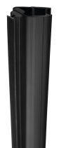 Gelco Set magnetických těsnění 45°pro sklo 8mm a profil , 2000mm, černá NDGDB03