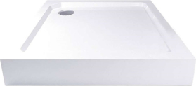 Mereo Čtvercová sprchová vanička, 80x80x14 cm, SMC, bílá, včetně nožiček a sifonu CV41H