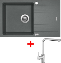 Granitový dřez Sinks LINEA 780 XC Titanium + Elka G4672XC