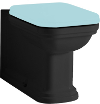 Kerasan WALDORF WC kombi mísa 40x68cm, spodní/zadní odpad, černá mat 411731