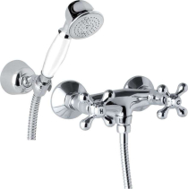 Mereo Sprchová nástěnná baterie, Retro Viktorie, 100 mm, s příslušenstvím, chrom CBL601A