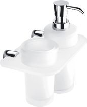 Nimco BORMO Dvojitý držák dávkovače a sklenky BR X3-5831W-26