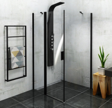 Polysan ZOOM BLACK čtvercový sprchový kout 1000x1000mm L/P varianta ZL1310BZL3210B