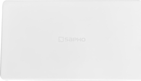 Sapho Kryt odpadu 144x82mm, logo SAPHO, litý mramor, bílá ND-55032-1