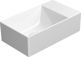 GSI KUBE X keramické umývátko 40x23cm, bez otvoru, pravé/levé, bílá ExtraGlaze 9484011