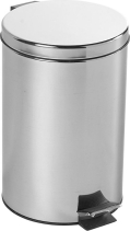 Aqualine SIMPLE LINE odpadkový koš kulatý 12l, nerez lesk 27112