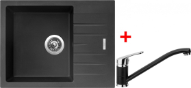 Granitový dřez Sinks PERFECTO 650 Pureblack + Pronto GR G10926