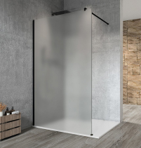 Gelco VARIO BLACK jednodílná sprchová zástěna k instalaci ke stěně, matné sklo, 1300 mm GX1413GX1014