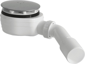 Bruckner Vaničkový sifon nízký, průměr 90mm, DN40/50, krytka nerez lesk 162.940.3