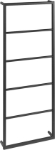 Sapho SKA nástěnný sušák ručníků 450x1150x100mm, černá mat SKA501
