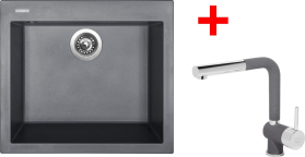 Granitový dřez Sinks CUBE 560 Titanium + Mix 3 P GR G9672