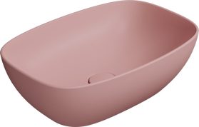 GSI NUBES keramické umyvadlo na desku 50x35cm, blush mat 978424