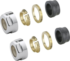Aqualine ECO svěrné šroubení pro Měď, 15mm, nikl CP9990