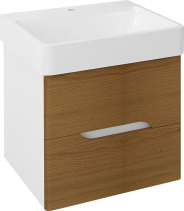 Sapho MEDIENA umyvadlová skříňka 56x51x48, 5cm, bílá mat/dub natural MD062