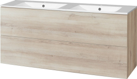 Mereo Aira, koupelnová skříňka s keramickým umyvadlem 121 cm, dub Kronberg CN723