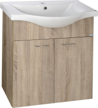 Aqualine KERAMIA FRESH umyvadlová skříňka 60, 6x74x34cm, dub platin 50065