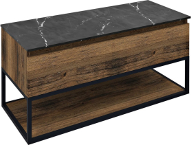 Sapho SKARA umyvadlová skříňka 100x50x45cm, černá mat/dub collingwood CG009-1919
