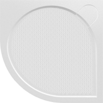 Gelco ARCA sprchová vanička z litého mramoru, čtvrtkruh 80x80cm, R550, bílá PA558