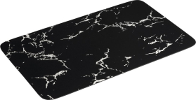 Aqualine Koupelnová předložka 50x80cm, absorpční, černá/mramor PCD011
