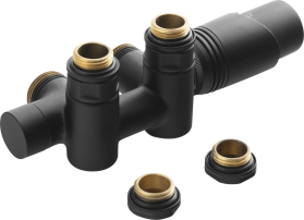 Bruckner WICHER COMBI připojovací sada termostatická pro středové připojení 50mm, černá mat 600.331.6