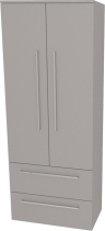 Mereo Bino, koupelnová skříňka vysoká 163 cm, dvojitá, Multidecor, Arktická šedá CN699ARS1