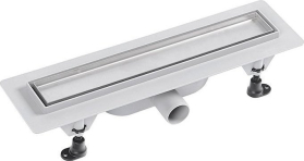 Polysan TILE podlahový žlab s nerezovým roštem pro dlažbu, L-455mm, DN40 72836