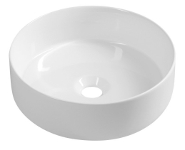 Isvea INFINITY ROUND keramické umyvadlo na desku, průměr 36cm, bílá 10NF65036