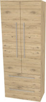 Mereo Bino, koupelnová skříňka vysoká 163 cm, dvojitá, Multidecor, Dub San remo sand CN699DSAN