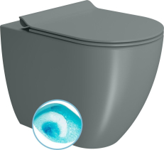 GSI PURA WC mísa stojící, Swirlflush, 36x55cm, spodní/zadní odpad, agave dual-mat 880304
