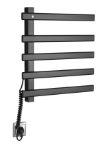 Sapho ELCOR elektrický sušák ručníků 480x520x50 mm, 63 W, černá mat EB530