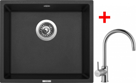 Granitový dřez Sinks FRAME 457 Granblack + Vitalia G7830