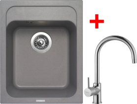 Granitový dřez Sinks CLASSIC 400 Titanium+VITALIA CL40072VICL