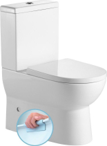 Aqualine JALTA WC kombi, Rimless, spodní/zadní odpad, bílá PB103RW
