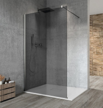 Gelco VARIO CHROME jednodílná sprchová zástěna k instalaci ke stěně, kouřové sklo, 1400 mm GX1314GX1010