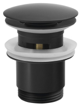 Sapho Umyvadlová výpust 5/4“, click-clack, velká zátka, 30-45mm, černá mat CV1007B
