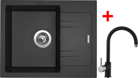 Granitový dřez Sinks LINEA 600 Metalblack + Vitalia GR G1674