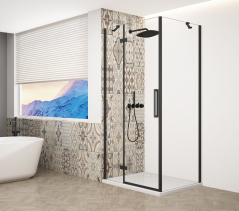 Gelco TRINITY BLACK čtvercový sprchový kout 800x800mm, čiré sklo, levé GT5680-80CL-B