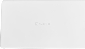 Kryt odpadu 144x82mm, logo SAPHO, litý mramor, bílá ND-55032-1