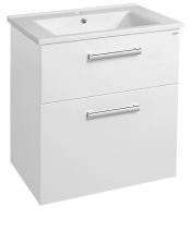 Aqualine VEGA umyvadlová skříňka 62x72, 6x43, 6cm, 2x zásuvka, bílá VG063