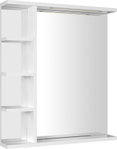 Aqualine KORIN STRIP zrcadlo s LED osvětlením a policemi 60x70x12cm KO370S