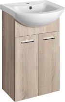 Aqualine ZOJA umyvadlová skříňka 41, 5x74x25, 3cm, dub platin 51144