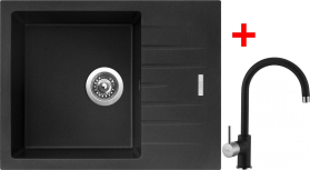 Granitový dřez Sinks PERFECTO 650 Metalblack + Vitalia GR G10874