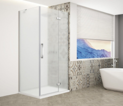 Gelco TRINITY CHROME čtvercový sprchový kout 900x900mm, matné sklo, pravé GT5690-90MR-CH