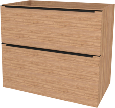 Mereo Mailo, koupelnová skříňka 81 cm, černé madlo, Multidecor, Light Select Walnut CN591SBLSW1
